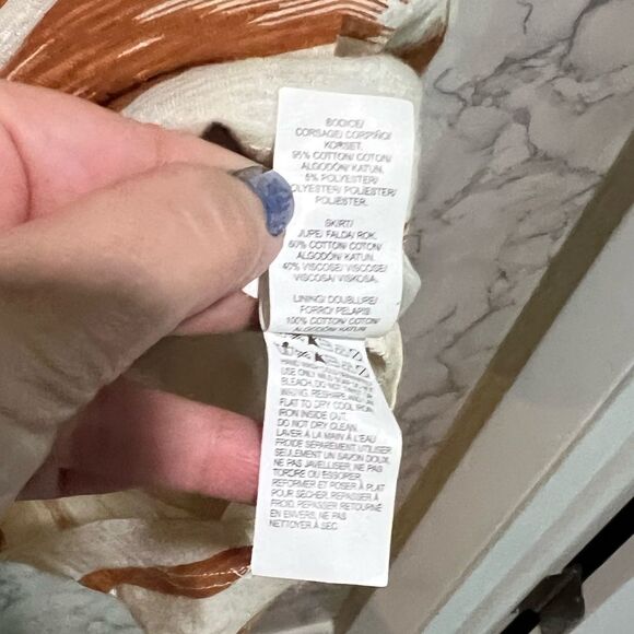 LUCKY BRAND DRESS GRECIAN BEADED COLLAR IKAT KNIT SKIRT STRIPED BODICE T BACK M - Picture 6 of 9